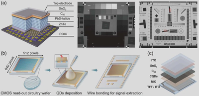 Figure 8 | CQD-SWIR imaging and readout-circuit integration